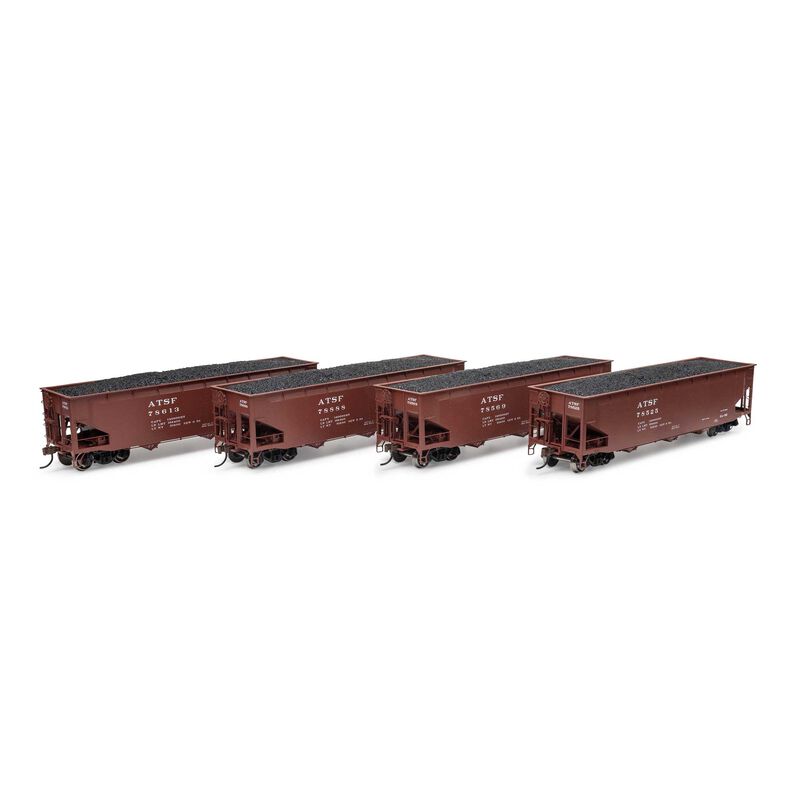 HO 40' Offset Coal Hopper with Load, ATSF #1 (4)
