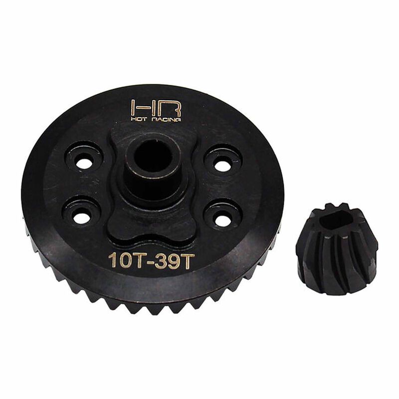 Steel Rear Helical 39T Ring Gear & 10T Pinion Gear Set, 1/16 Traxxas Mini XRT