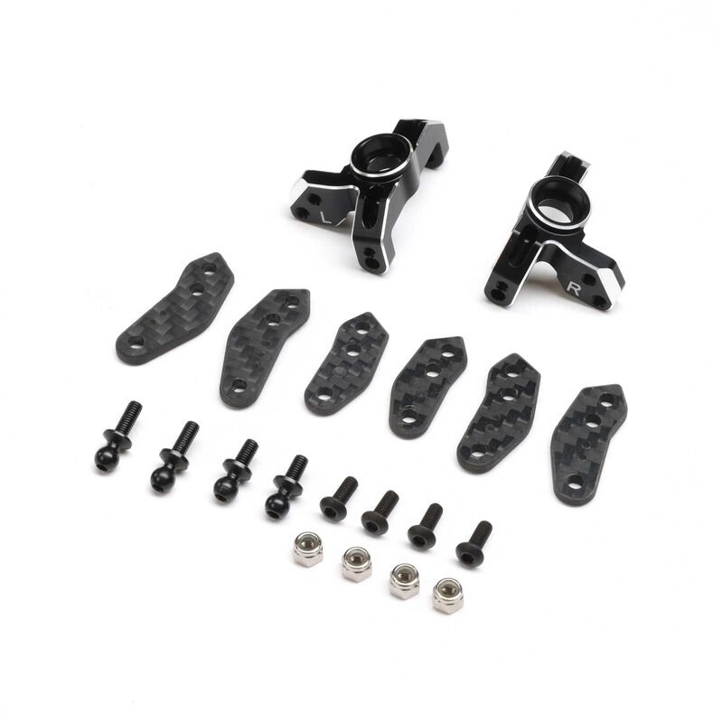 Spindle Set, Aluminum, Black: 22S Sprint