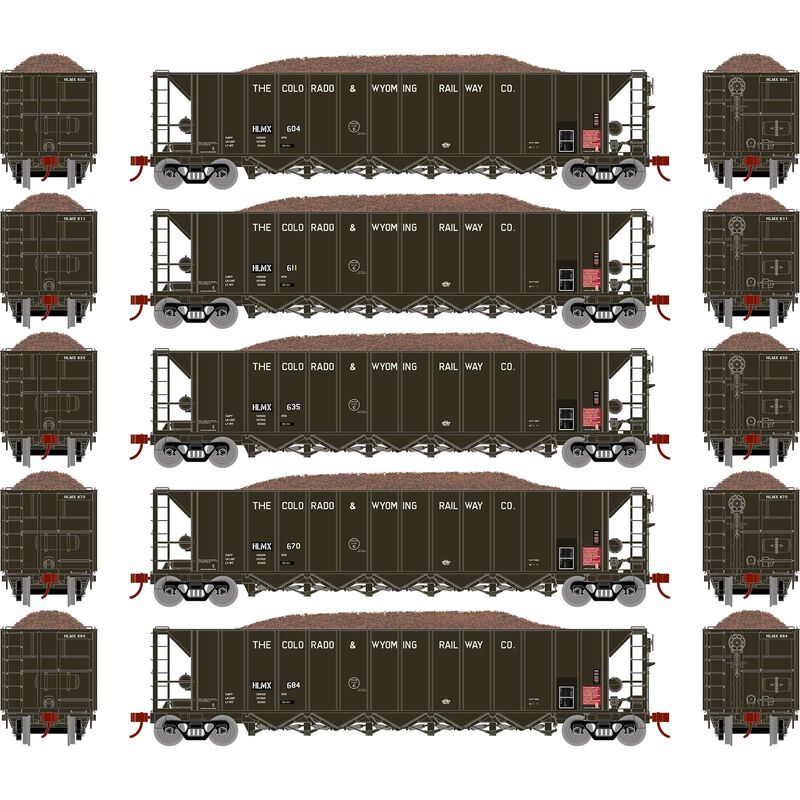 HO RTR 5-Bay Rapid Discharge Hopper HLMX #1 (5)