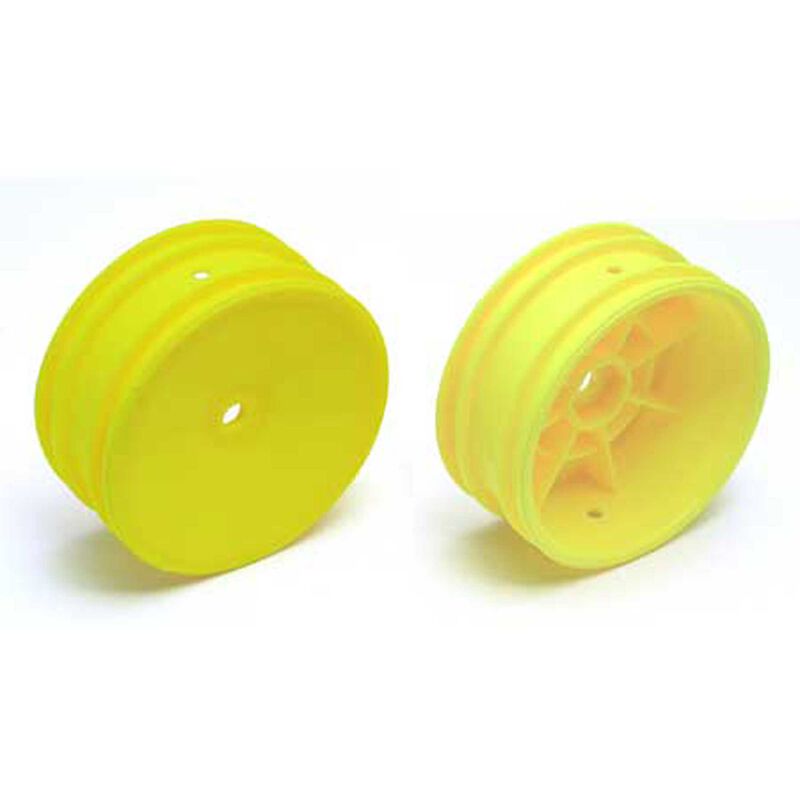 1/10 2.2" 2WD Front Buggy Wheels, Yellow (2)