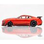 HO 2021 Ford Shelby GT500 Mega G+ Slot Car, Race Red & Black