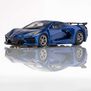 HO Chevy Corvette C8 Mega G+ Slot Car, Metallic Riptide Blue