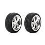 Mounted FR 5-Spoke Wheel Tire 54x26mm Chrome (2)