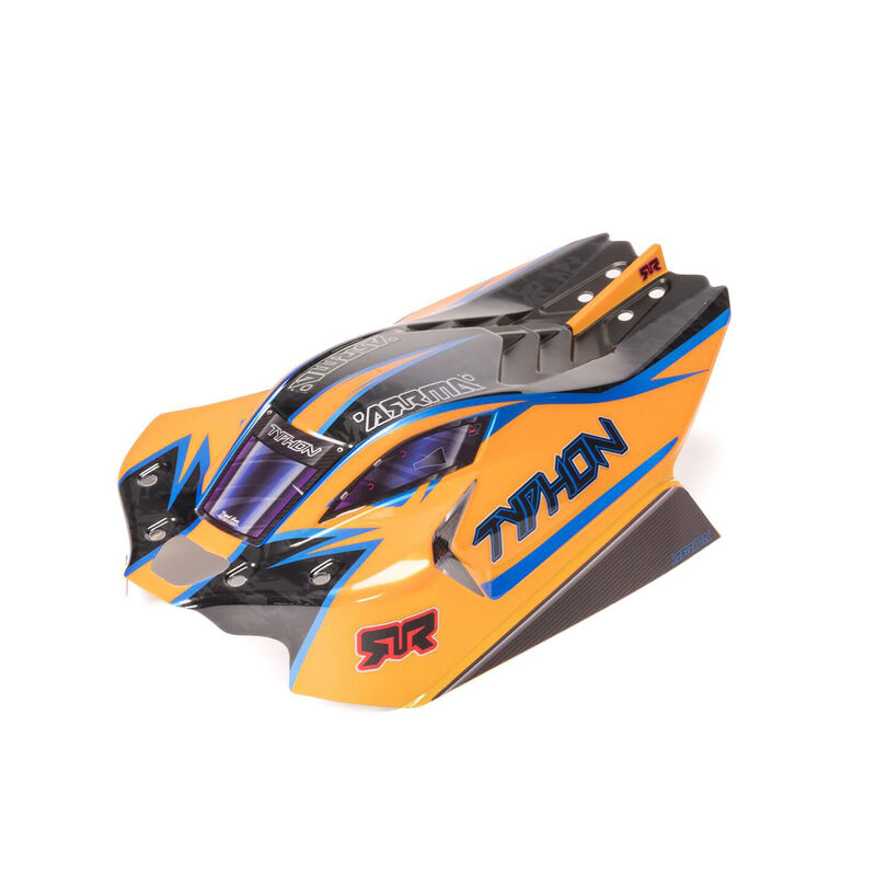 1/8 Clipless Painted Decaled Body, Orange: TYPHON 4X4