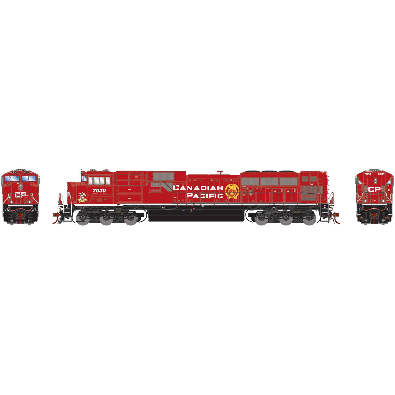 HO GEN EMD SD70ACU Locomotive with DCC & Sound, CP/Strathcona's Horse #7030