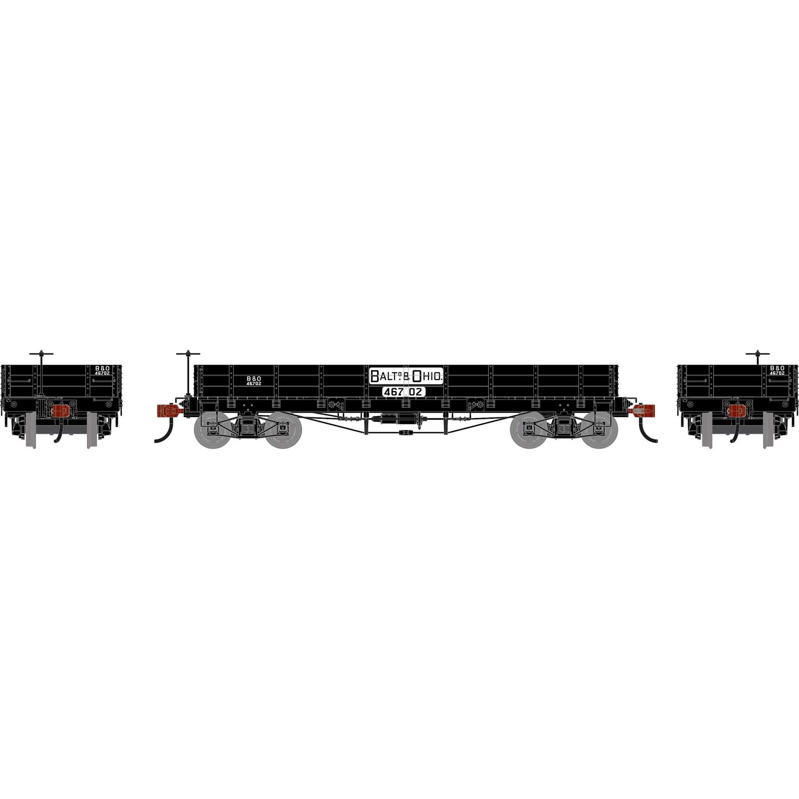 HO ATH 36' Low Side Gondola w/ Drop Gates, BO #46702
