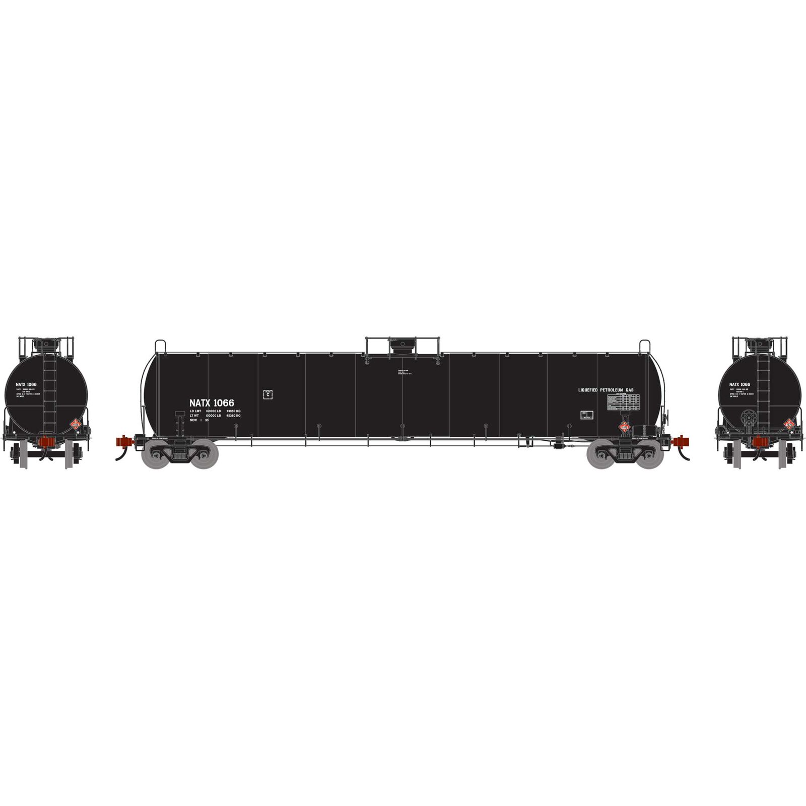 N UTC 33K LPG Tank Car- Early, NATX #1066