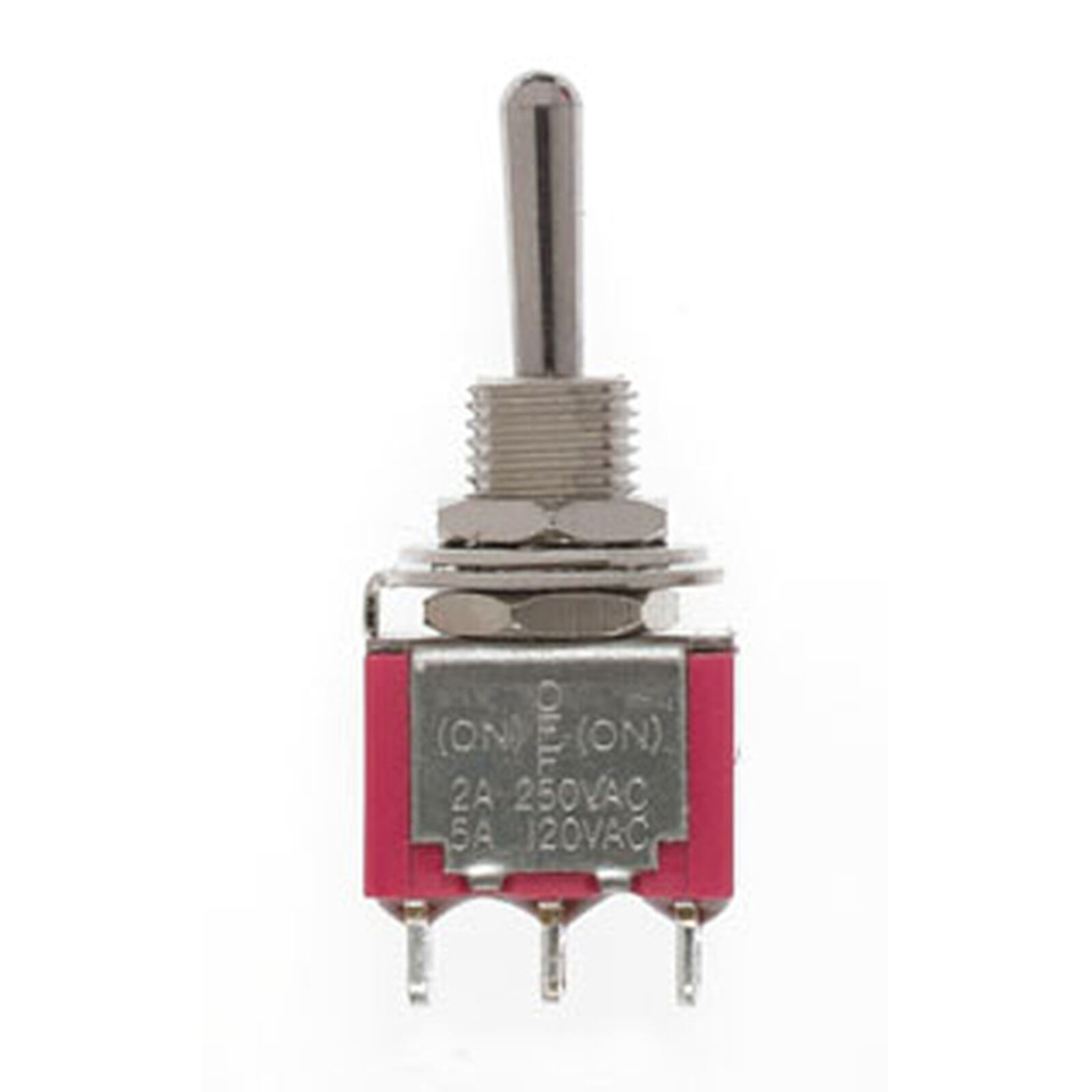 SPDT Mini Toggle Switch, Sprung, 5A, 120V (2)