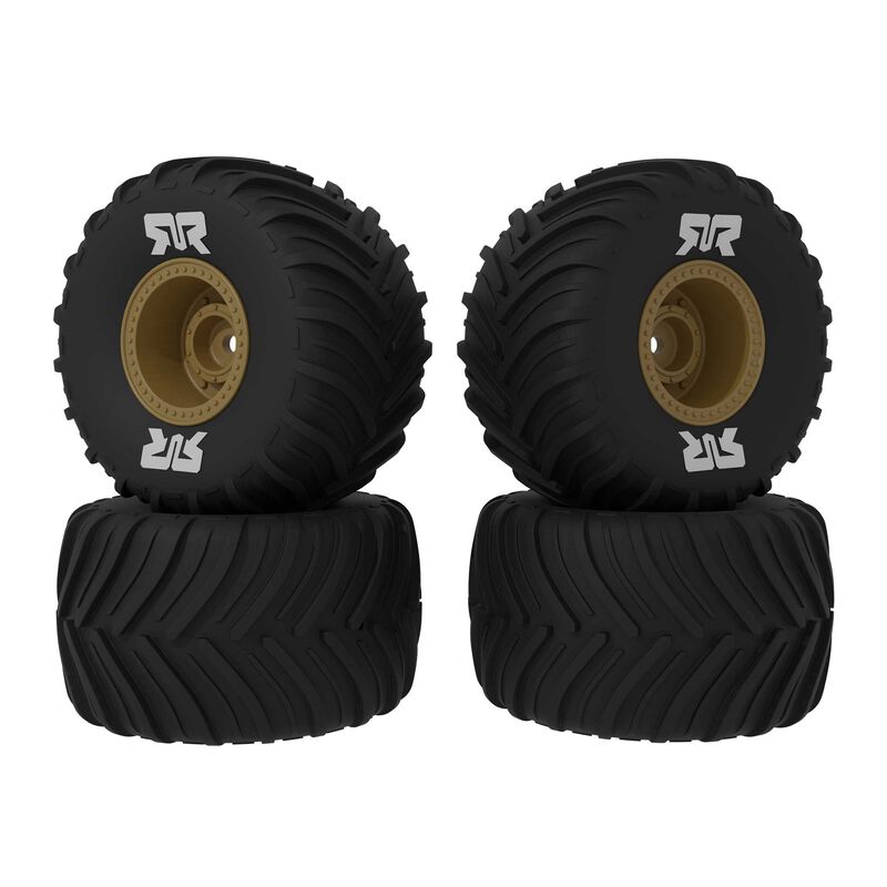 dBoots Chevron MT Tire Set Glued, Bronze (2 Pairs): GROM