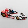 HO Formula N Mega G+ Slot Car, White & Red