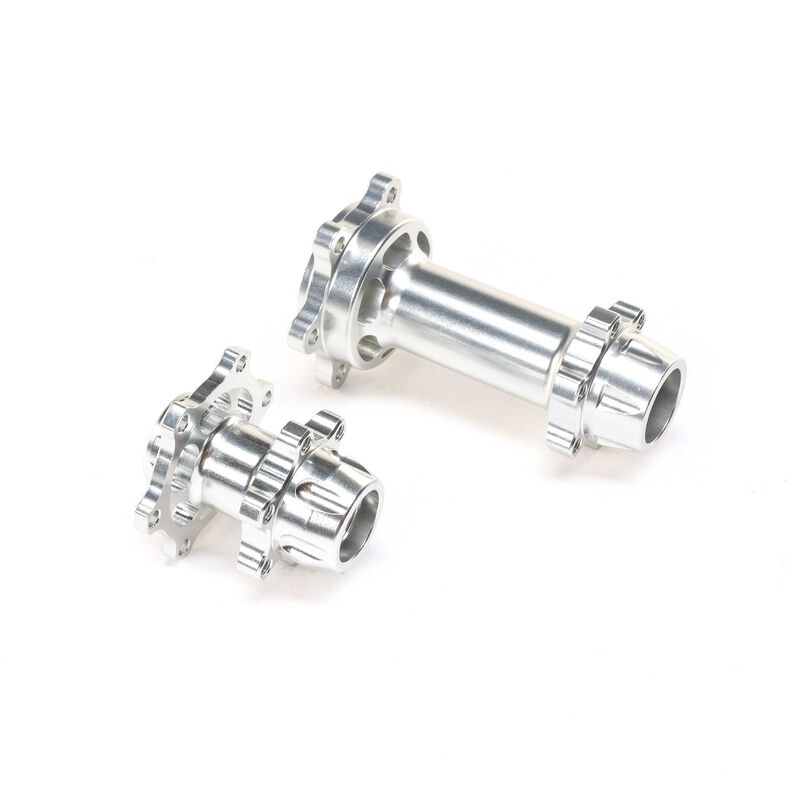 Aluminum Hub Set, Machined, Silver : PM-MX/SM