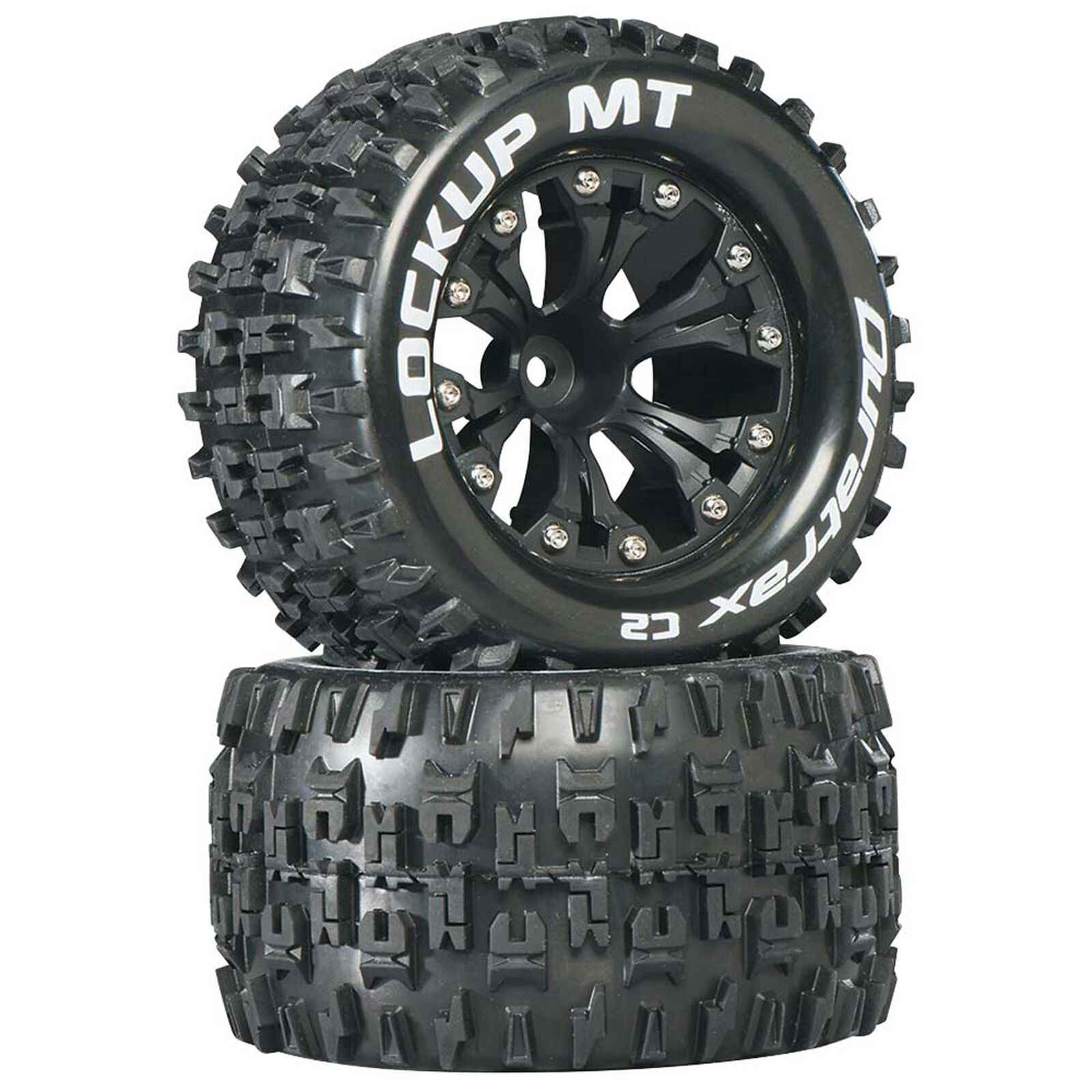 Lockup MT 2.8" 2WD Mounted 1/2" Offset Tires, Black (2)