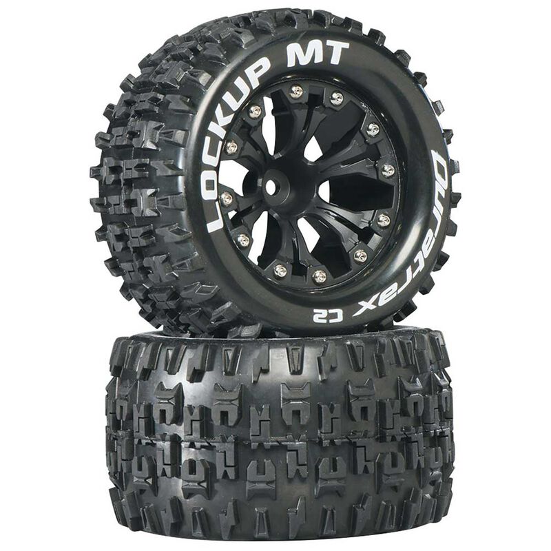 Lockup MT 2.8" 2WD Mounted 1/2" Offset Tires, Black (2)