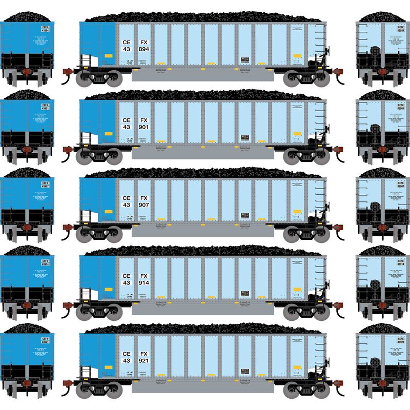 HO ATH Bethgon Coalporter w/Coal Load, CEFX #43894/43901/43907/43914/43921 (5)