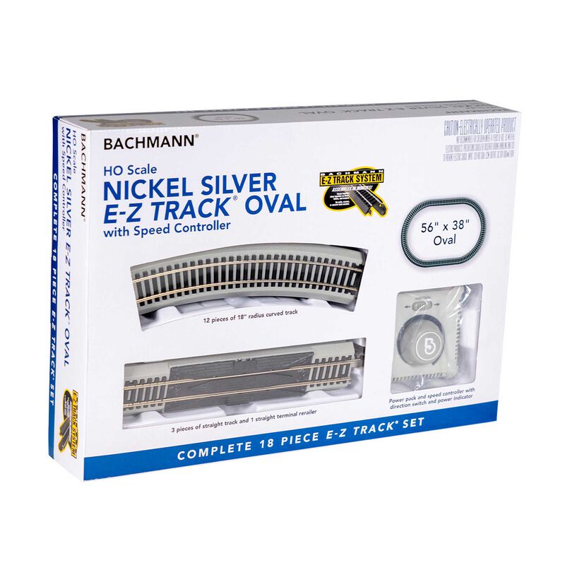 Snap-Fit E-Z TRACK® - NICKEL SILVER OVAL with SPEED CONTROLLER - HO Scale