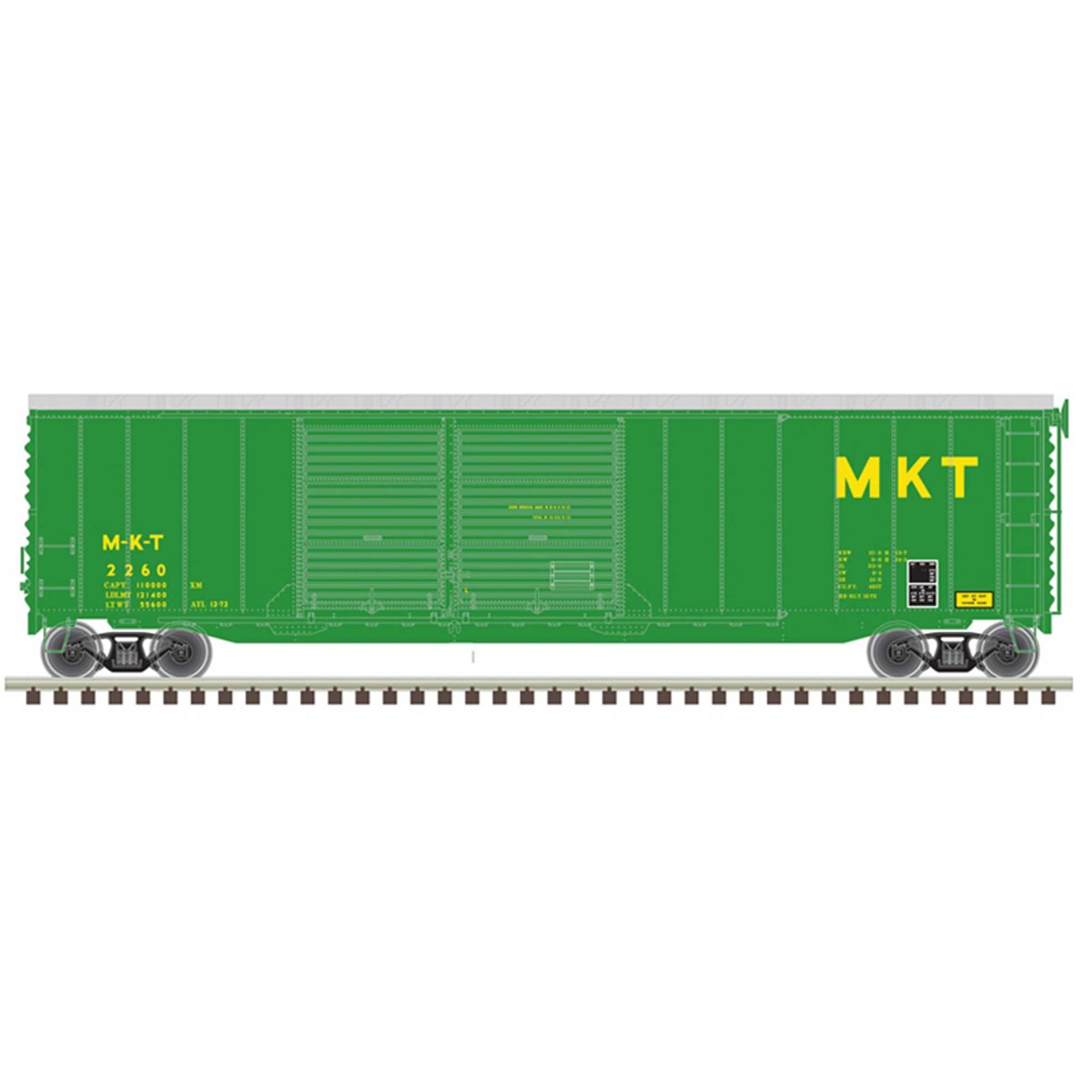 HO 50' Postwar Box Car Missouri-Kansas-Texas 2285