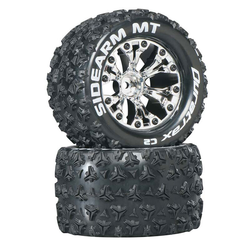 Sidearm MT 2.8" 2WD Mounted Rear C2 Tires, Chrome (2)