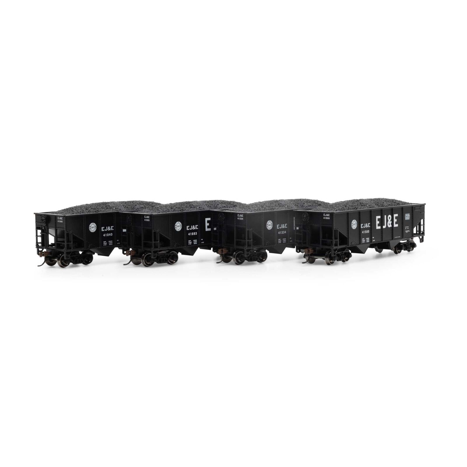 HO 34' 2-Bay Rib Side Hopper with Load, EJ&E #2 (4)