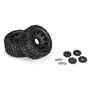 1/6 Trencher F/R 5.7” Tires Mounted 24mm Black Raid 8x48 Hex (2)