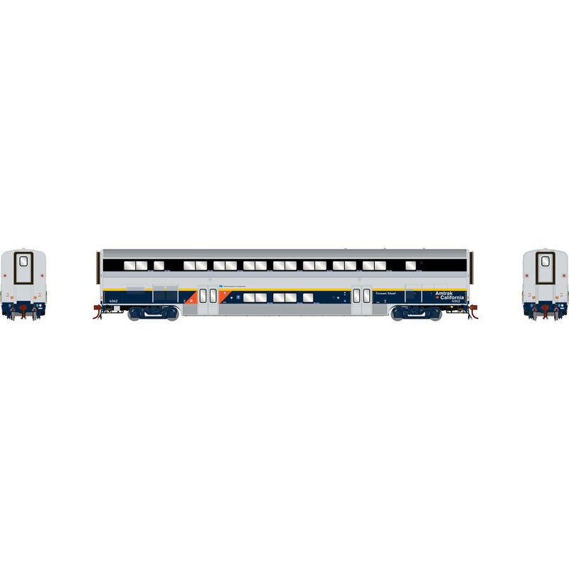 HO Amtrak Cali II Coach & Cafe with Lights, CDTX #6362
