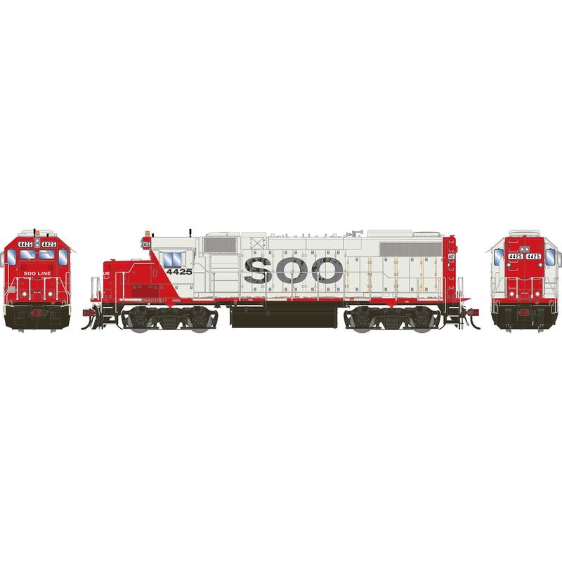 HO GEN GP38-2 Locomotive w/DCC & Sound, Primed For Grime SOO #4425