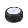 1/28 Electron 2.0 T F/R Tires Mounted 7mm White (4): Micro-T