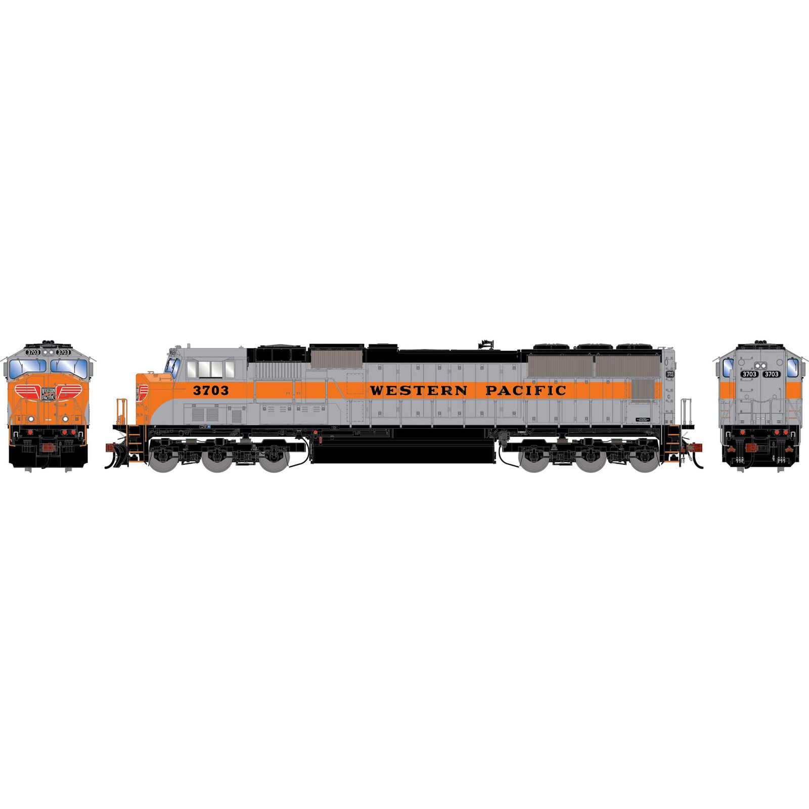 HO SD70M Locomotive with DCC & Sound, Legendary Liveries WP #3703