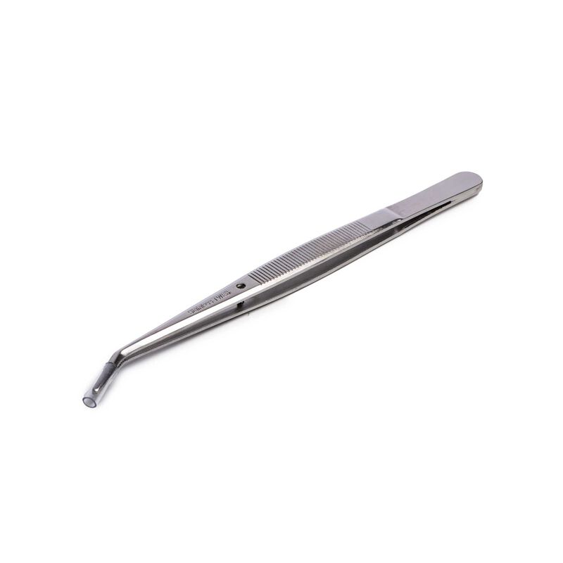 6" Curved Fine Point Stainless Steel Tweezer