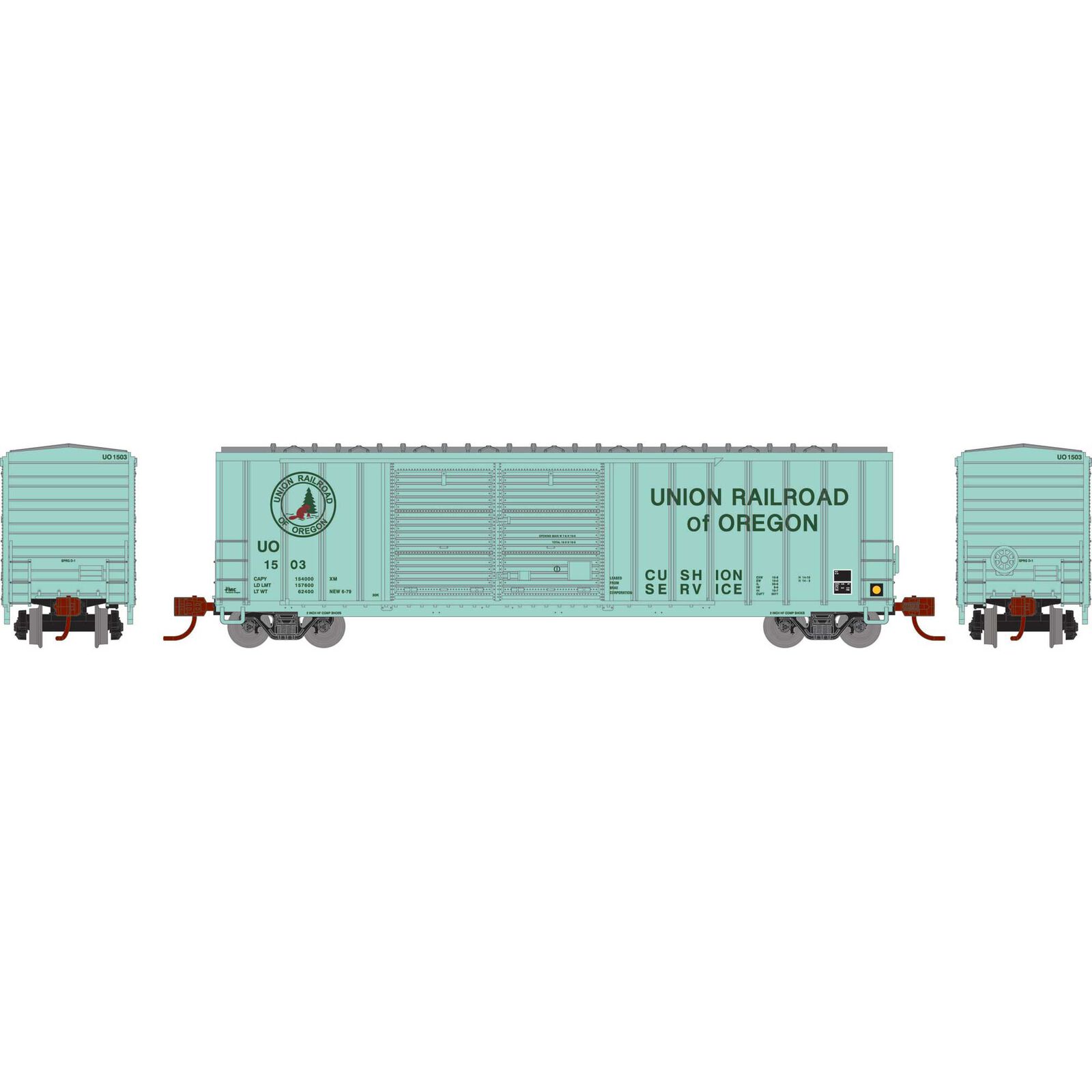 N 50' FMC DD Offset Box Car, UO #1503