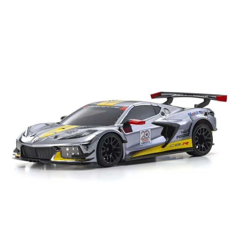 1/28 Chevrolet Corvette C8.R MR-04 MINI-Z RWD RTR, Chrome/ Yellow