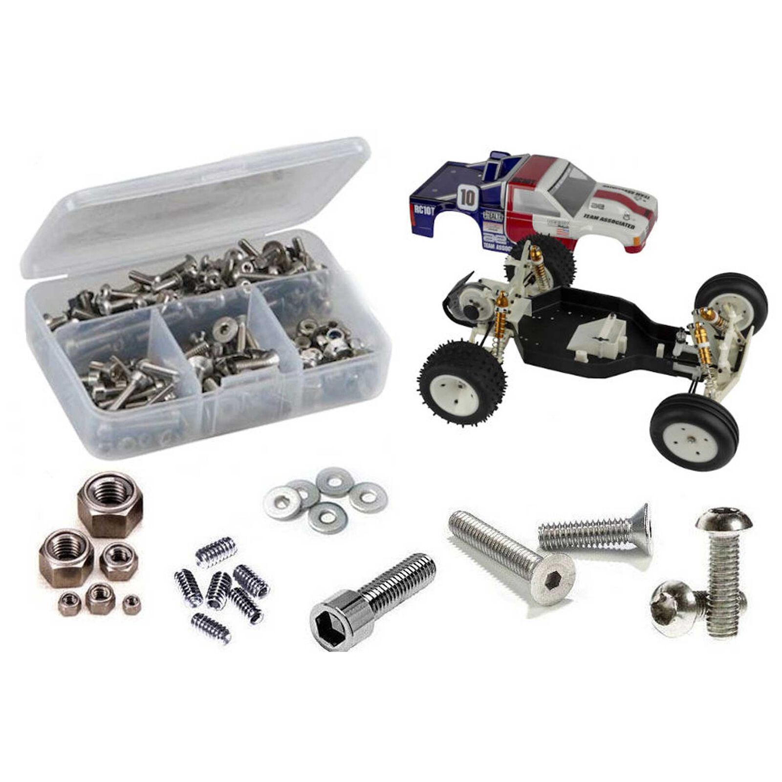 Stainless Steel Screw Kit: 1/10 Team Associated RC10T Classic