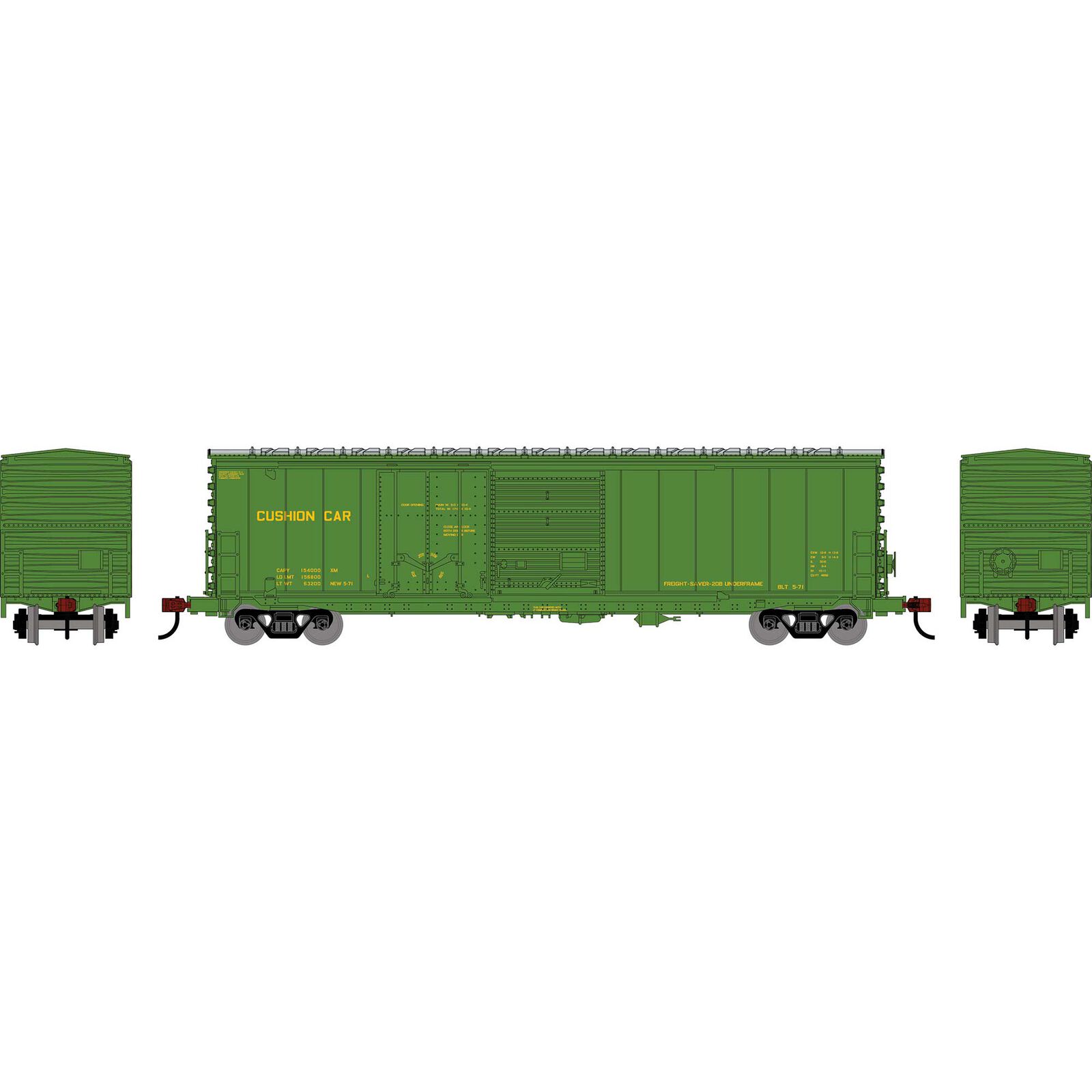 HO ATH 50' ACF Combination Door Box Car, Data Only Green