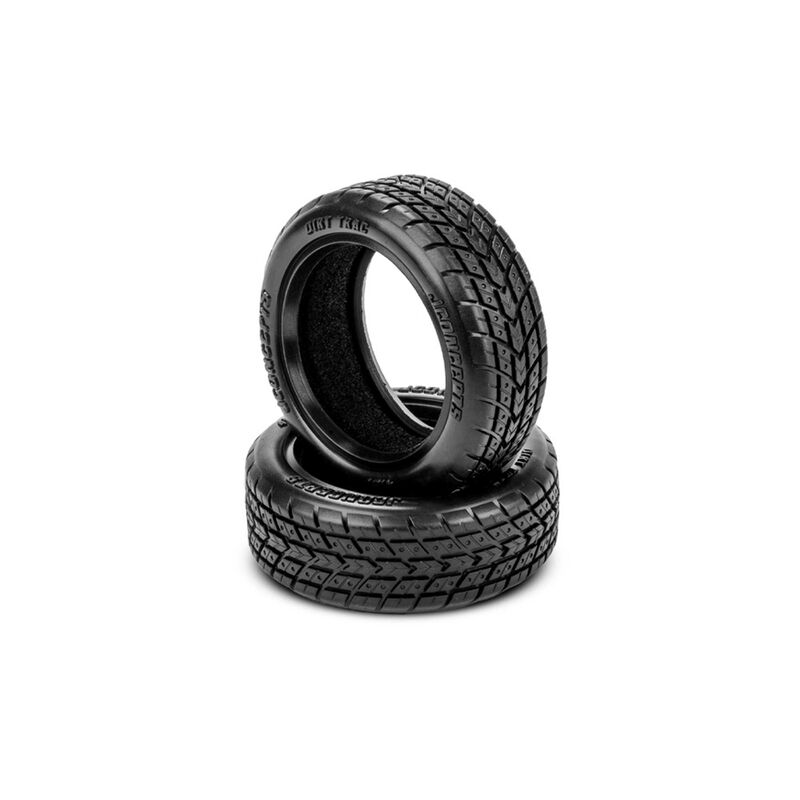 1/16 Dirt Trac Mini Front 2WD Buggy Tires & Inserts, Green Compound (2)