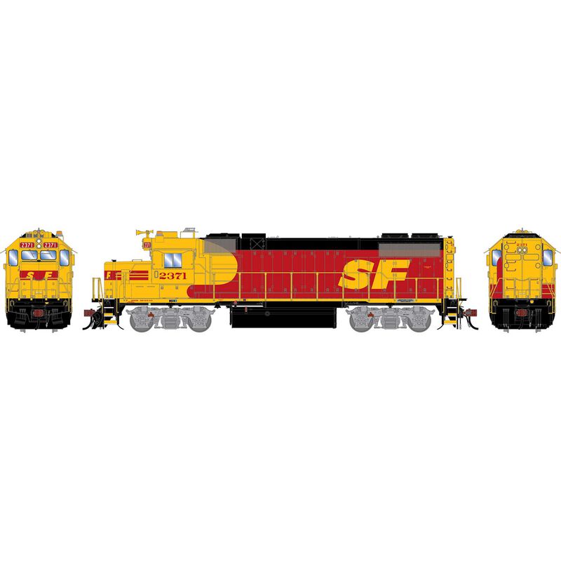 HO GEN GP38-2 Locomotive w/DCC & Sound, ATSF 'Kodachrome' #2371