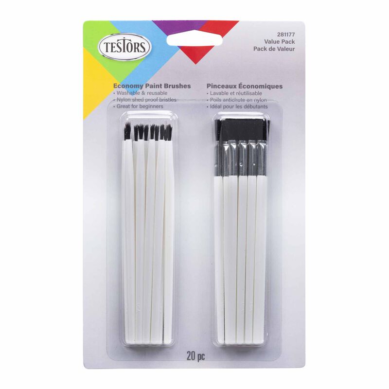20 Piece Economy Assorted Brush Set