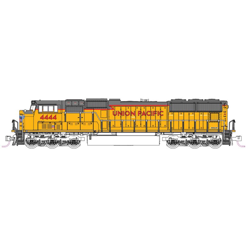 N SD70M Flat Radiator Locomotive, Union Pacific #4444