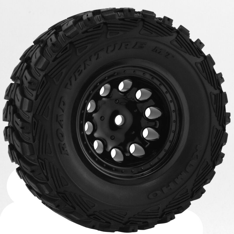1/10 Revolver Front 2.2/3.0 Wheels, 12mm Hex, Black (2): Slash 2WD