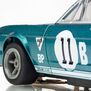 HO 1965 Shelby GT350R Donohue Mega G+ Slot Car, White & Blue