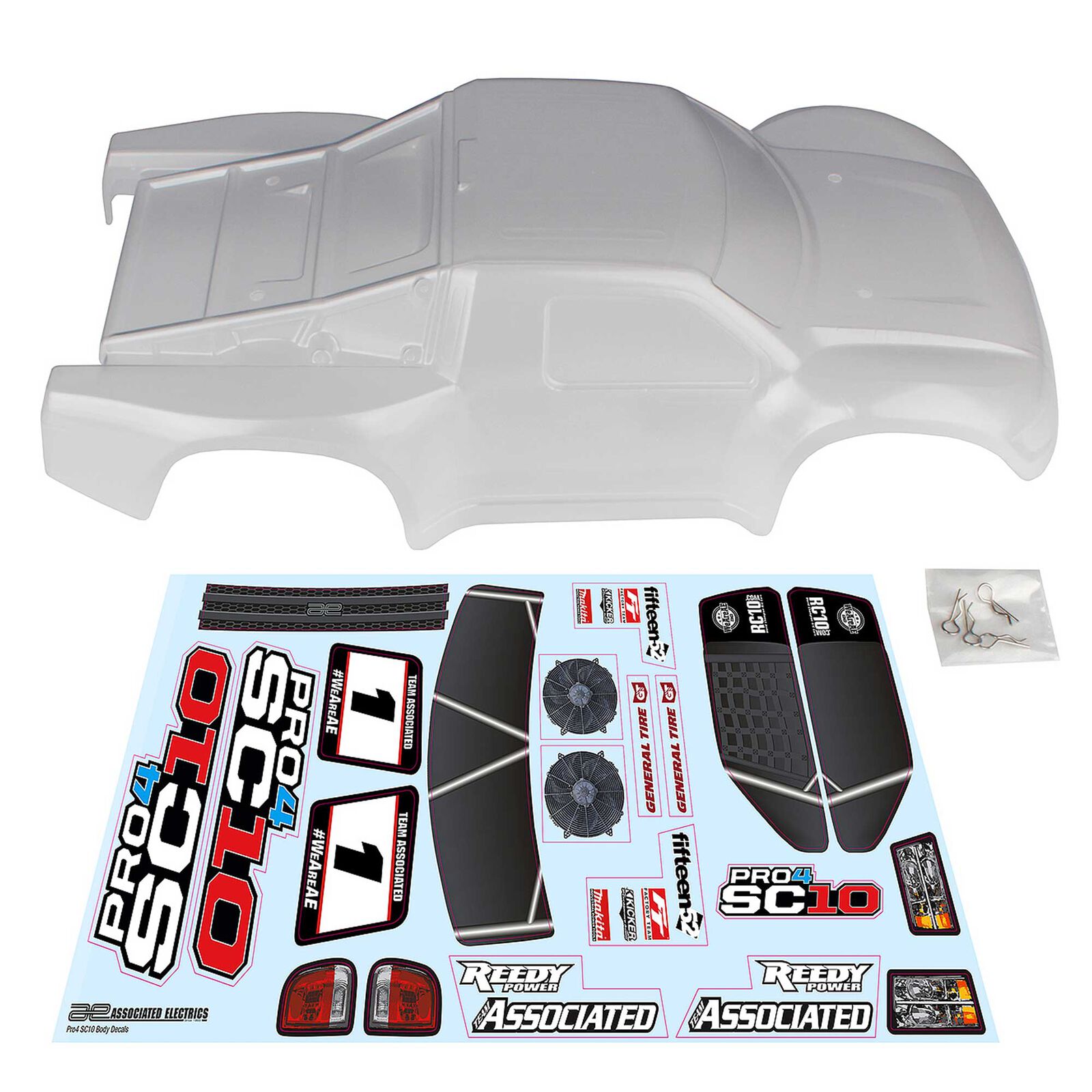 1/10 Pro4 SC10 Contender Short Course Truck Clear Body