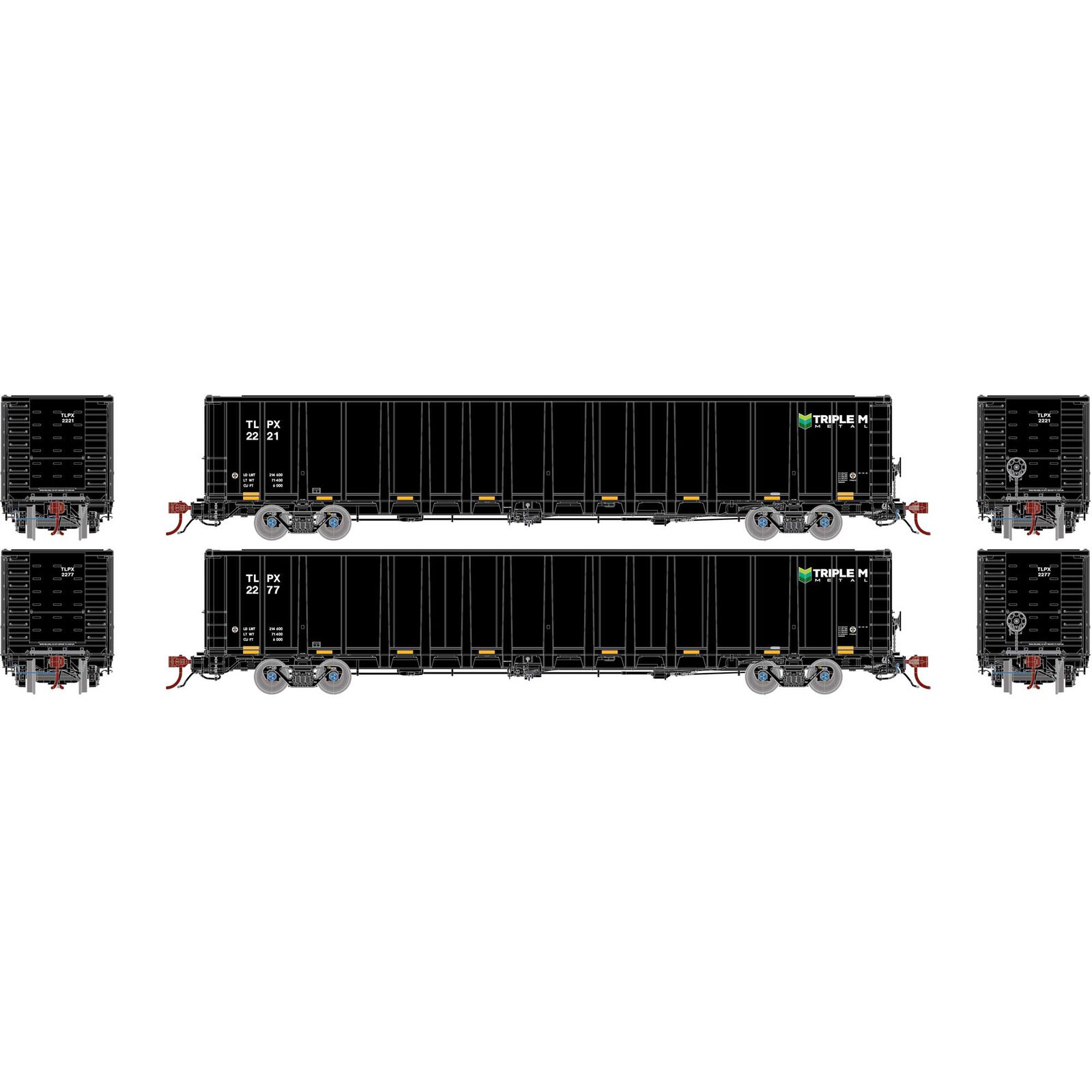 HO NSC 6000 Gondola with Load, TLPX #2221, 2277 (2)