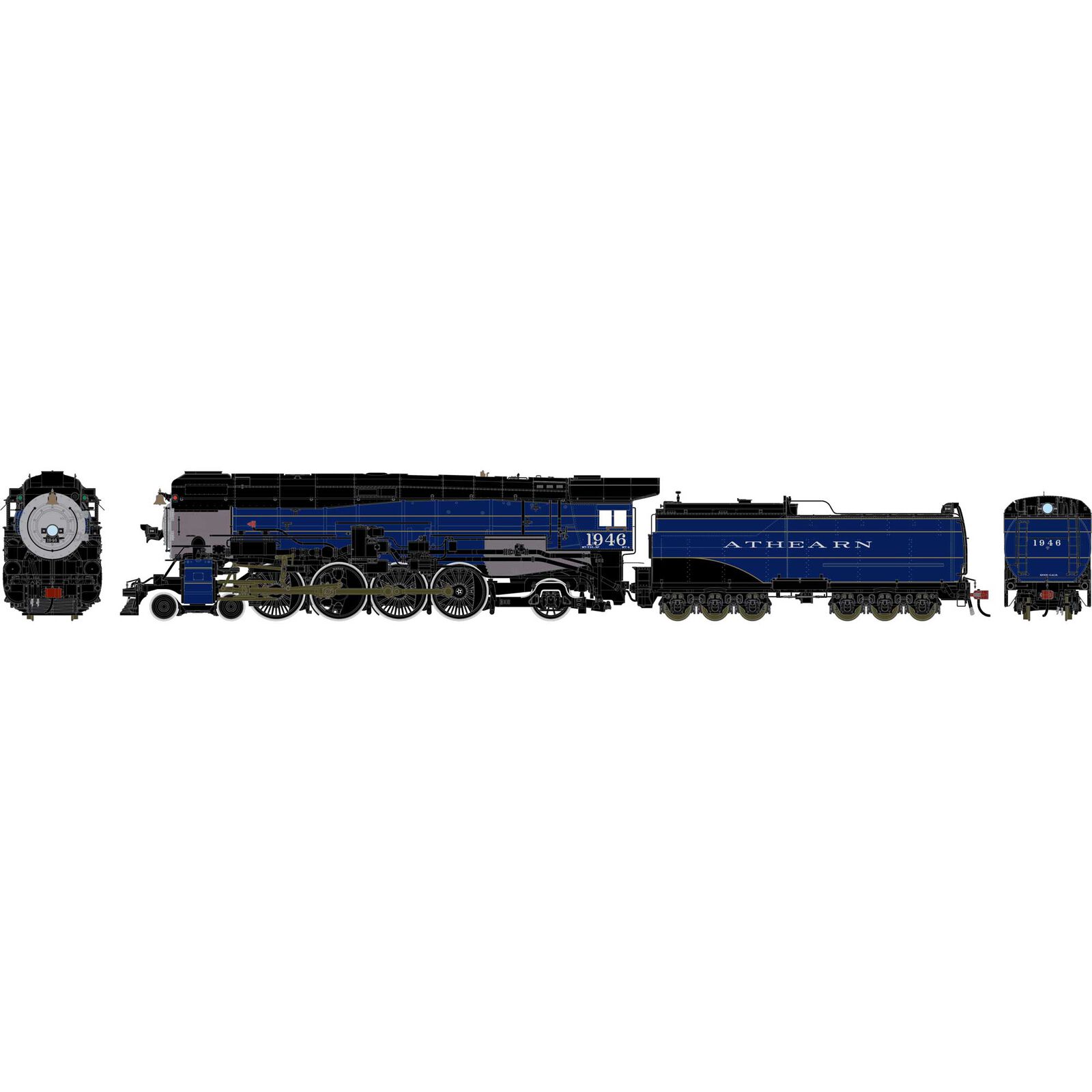 HO GEN 4-8-2 MT-4 Locomotive, Legendary Liveries Skyline Casing ATH #1946