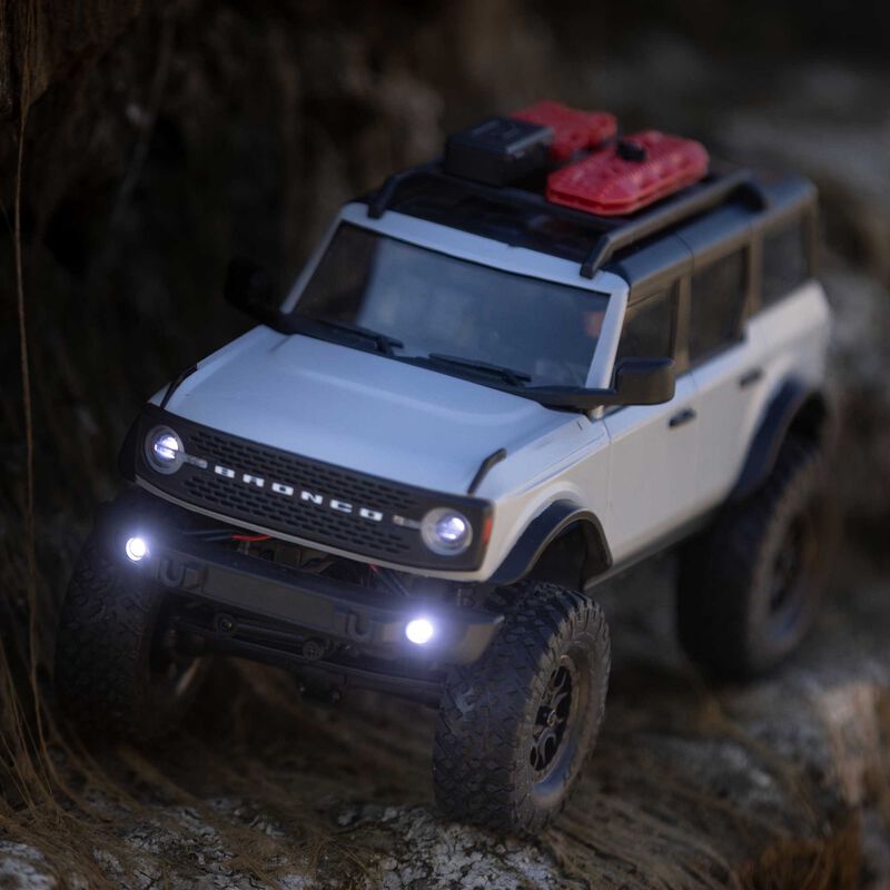 1/24 SCX24 2021 Ford Bronco 4X4 RTR Brushed Rock Crawler (Battery & Charger Included), Gray