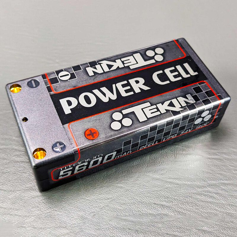 7.4V 5600mAh 2S 140C Shorty LiPo Battery: 5mm bullets
