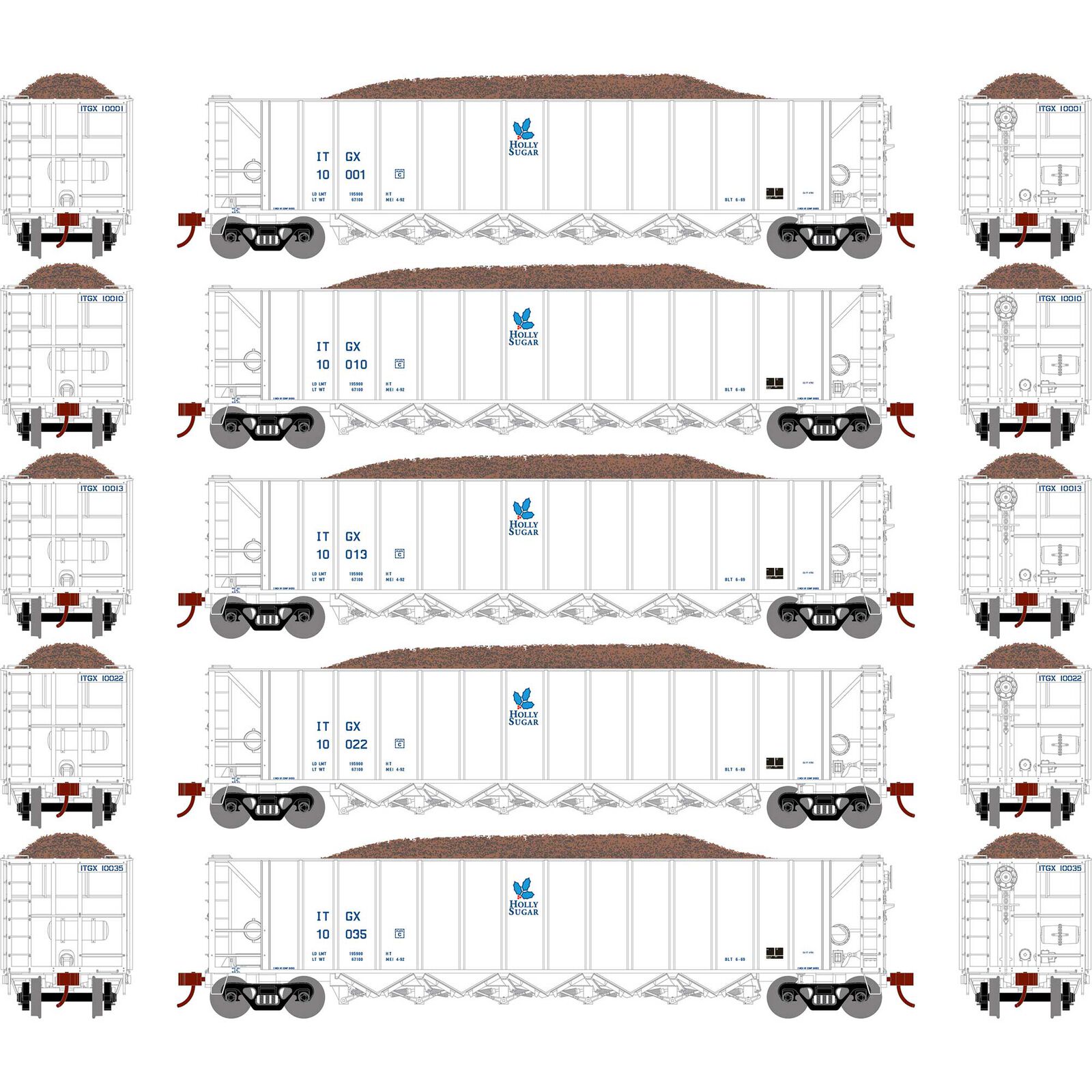 HO RTR 5Bay Rapid Discharge Hopper ITGX White#2(5)