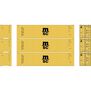 HO ATH 40' Corrugated High-Cube Containers, MSCU #726077-3/726115-2/726140-3 (3)