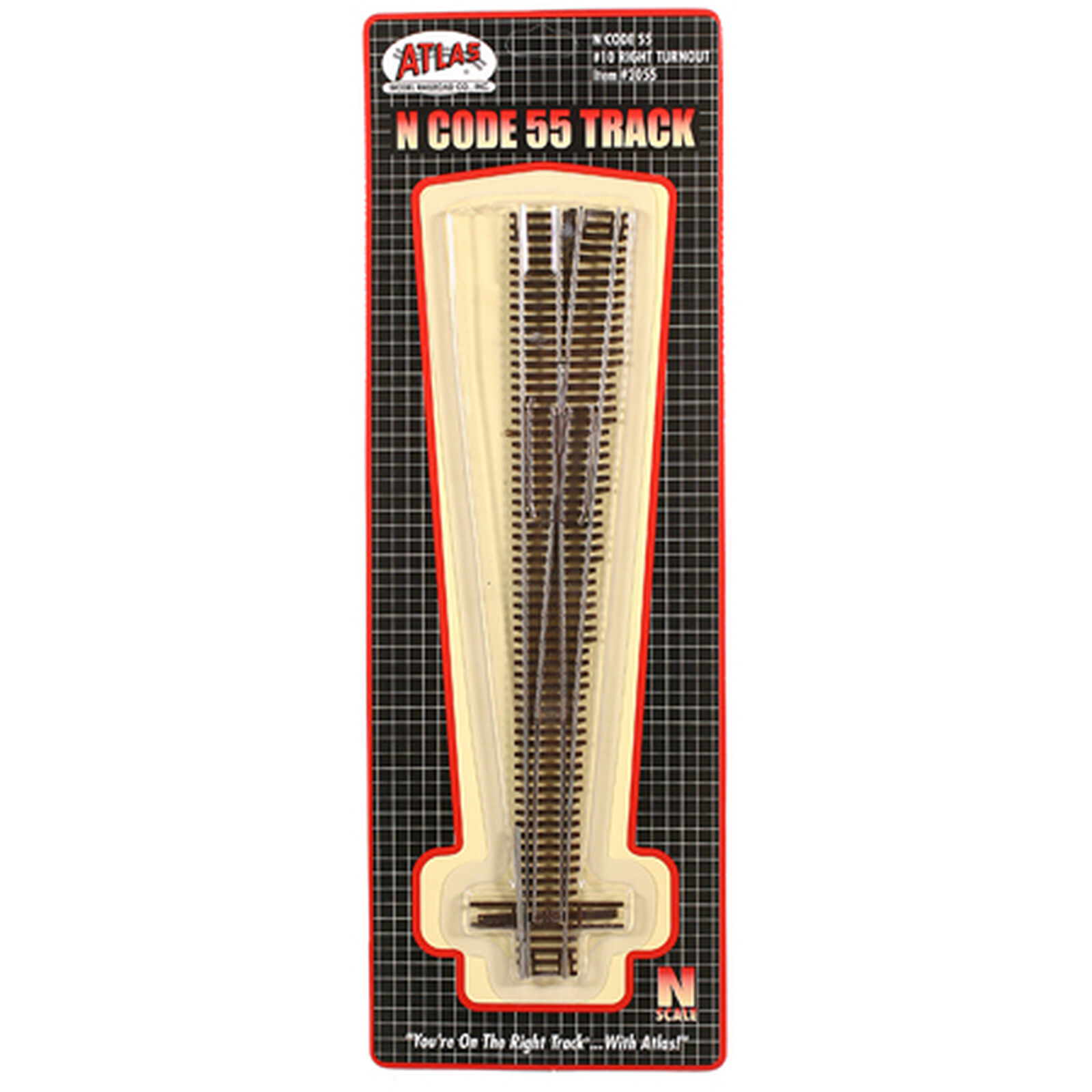 N Code 55 #10 Right-Hand Turnout