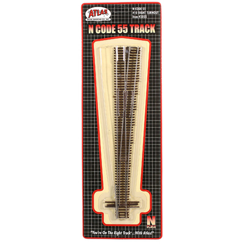 N Code 55 #10 Right-Hand Turnout