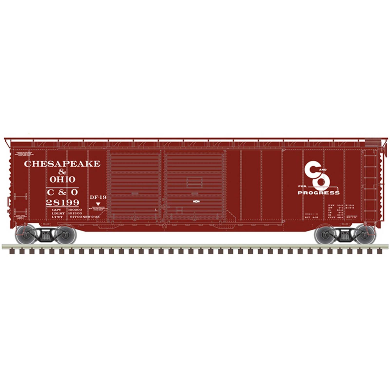 HO 50' Postwar Box Car Chesapeake & Ohio* 28124