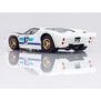 HO Ford GT40 Mk.II #97 Mega G+ Slot Car, White & Black